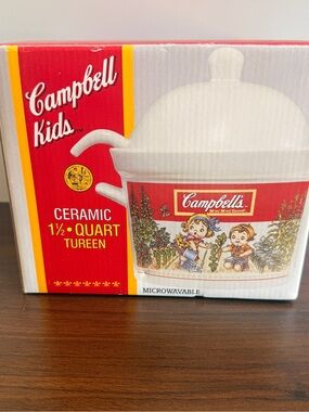 Vintage 1993 Campbell’s Soup Collectible Soup Tureen With Lid And Ladle Org. Box